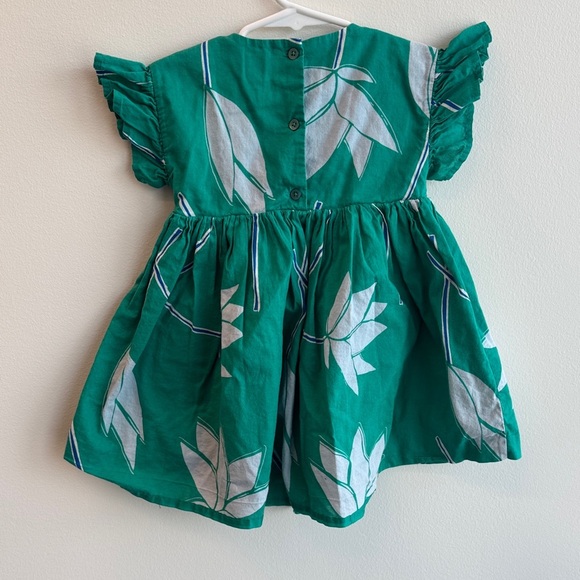 Tea Collection Emerald Leaf Print Dress - Picture 3 of 6